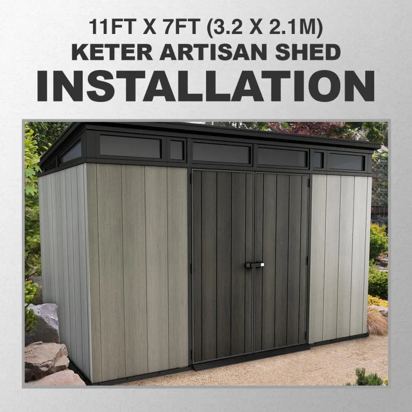Keter Artisan 11ft x 7ft (3.4 x 2.1m) Storage Shed - Tiedex - Online Shop