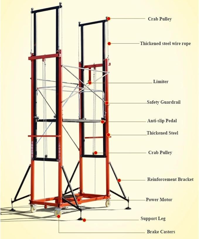 Foldable Electric Lift Scaffolding (Load 1000Kg) - Online Shop