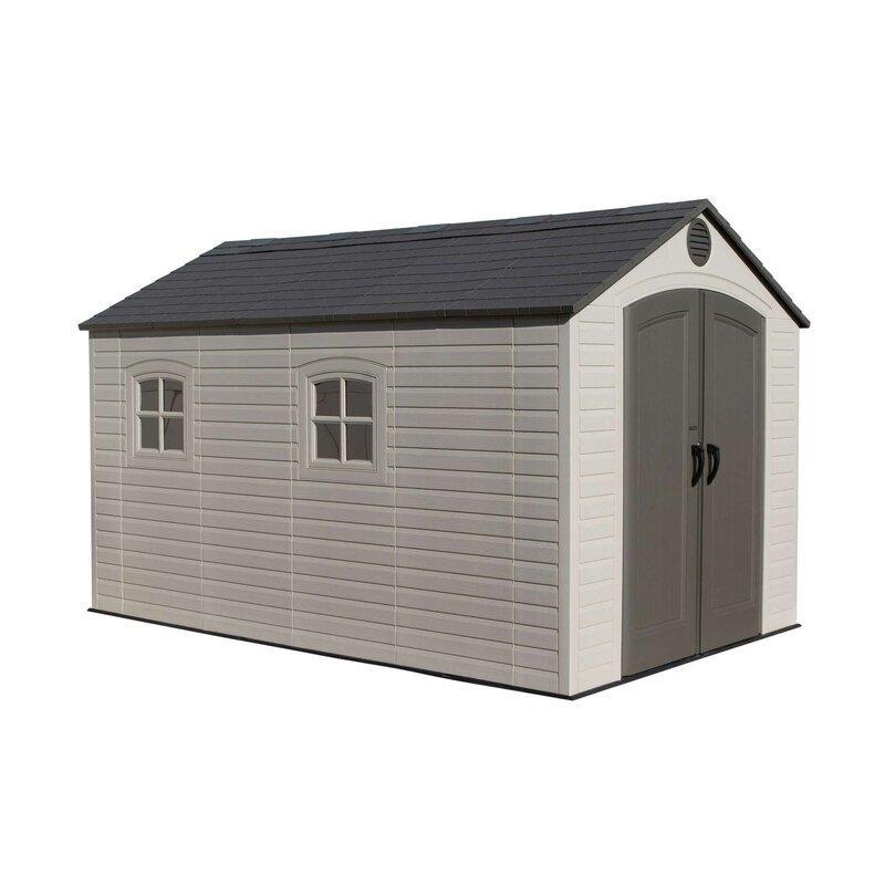 8 ft. W x 12.5 ft. D Plastic Storage Shed - Online Shop