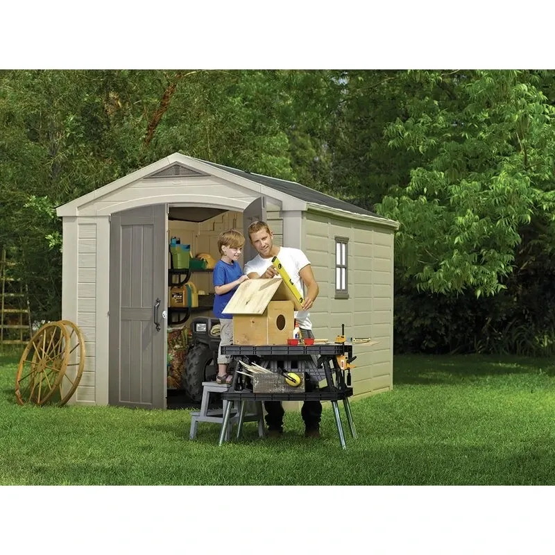 Factor 8 ft wide x 11 ft deep resin storage shed - Online Shop