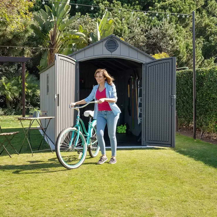 Lifetime 8ft x 17ft 5 (2.4 x 5.3m) Rough Cut Outdoor Storage Shed - Model 60352 - Online Shop