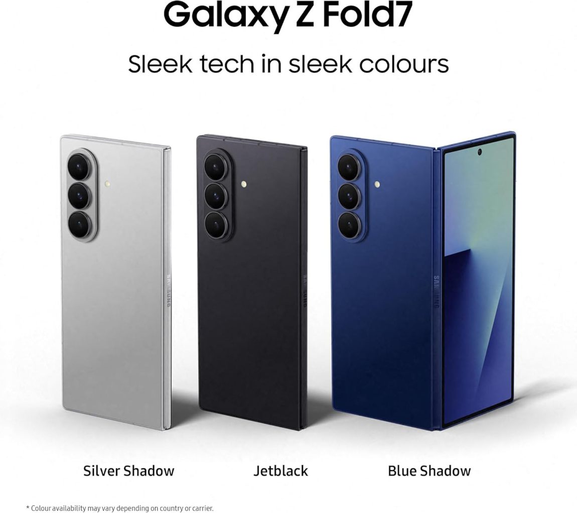 Samsung Galaxy Z Fold7 – Ultra Thin Foldable Phone, 200MP Camera, Large Screen, 12GB RAM, 4400mAh Battery, Jetblack, 3-Year Samsung Warranty - Online Shop