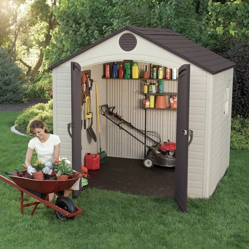 8' wide x 7' 4 deep plastic storage shed - Online Shop