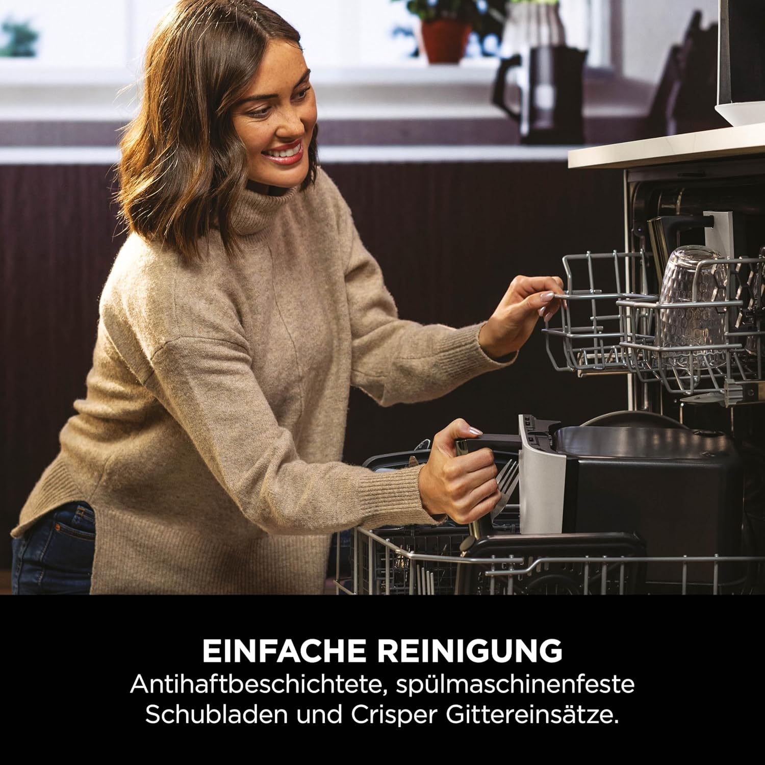 Ninja [AF300EU] 2 Large Frying Compartments, 6 Functions, 2470 W, 2 Independent Garzones, 7.6 Litres, 65% Save Energy Costs - Online Shop