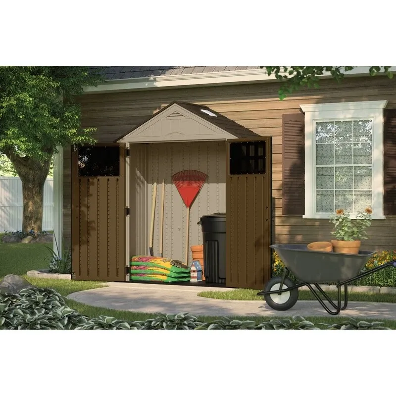 Everett Outdoor 6'W x 3'D Plastic Storage Shed - Online Shop
