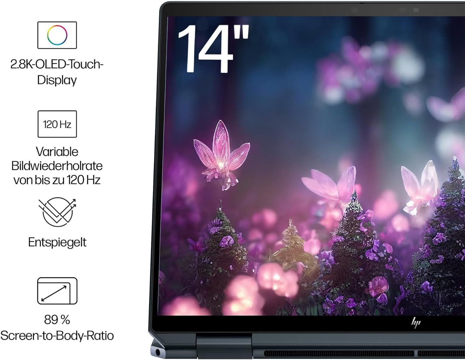 HP Spectre x360 2-in-1 Convertible Laptop | Intel Core Ultra 7 155H with Integrated AI | 16 Inch WQXGA IPS Touchscreen | 16GB RAM | 1TB SSD | Intel Arc Graphics | Win11 | QWERTZ Copilot Key - Online Shop