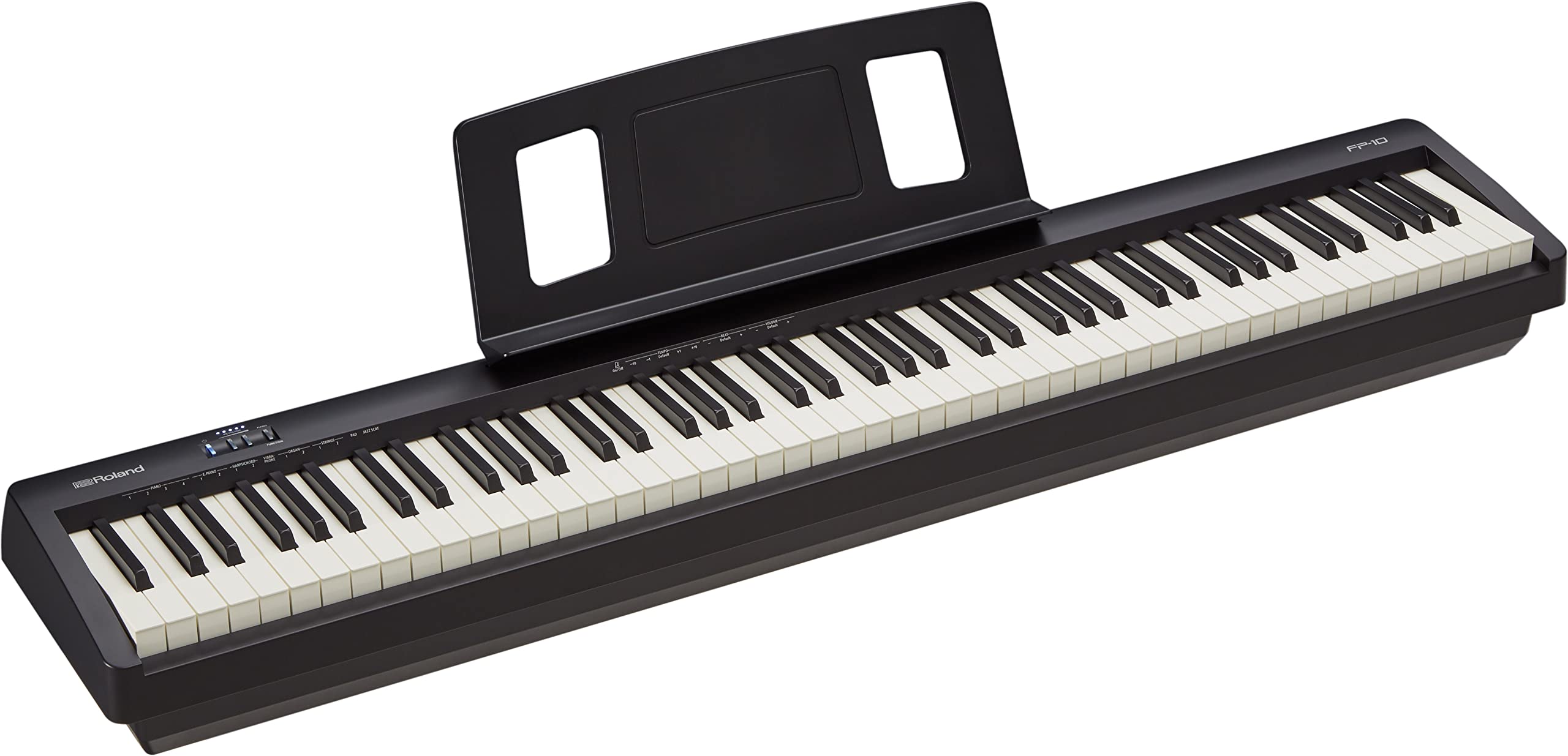 Roland FP-10 Digital Piano - Black Bundle with KSC-FP10 Stand, Bench, Sustain Pedal, Instructional Book, Online Lessons, Instructional DVD, and Austin Bazaar Polishing Cloth - Online Shop