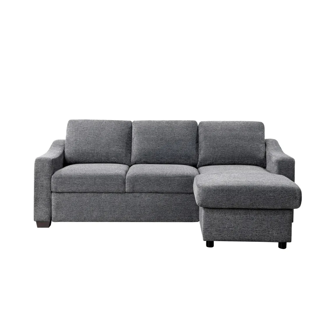 Coddle Aria Fabric Sleeper Sofa with Reversible Chaise and Storage, Beige/Gray - Online Shop