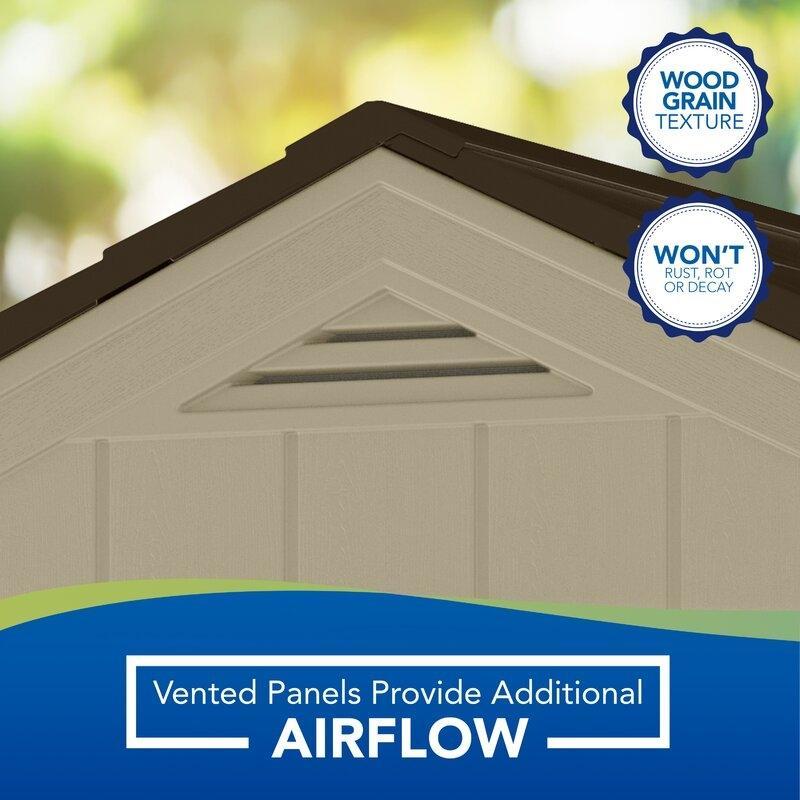 6 ft. 3 in. W x 5 ft. 6 in. D Resin Storage Shed - Online Shop