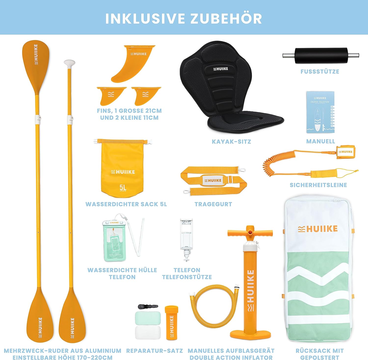 Stand Up Paddling Board High Quality Accessories - HUIIKE - Online Shop