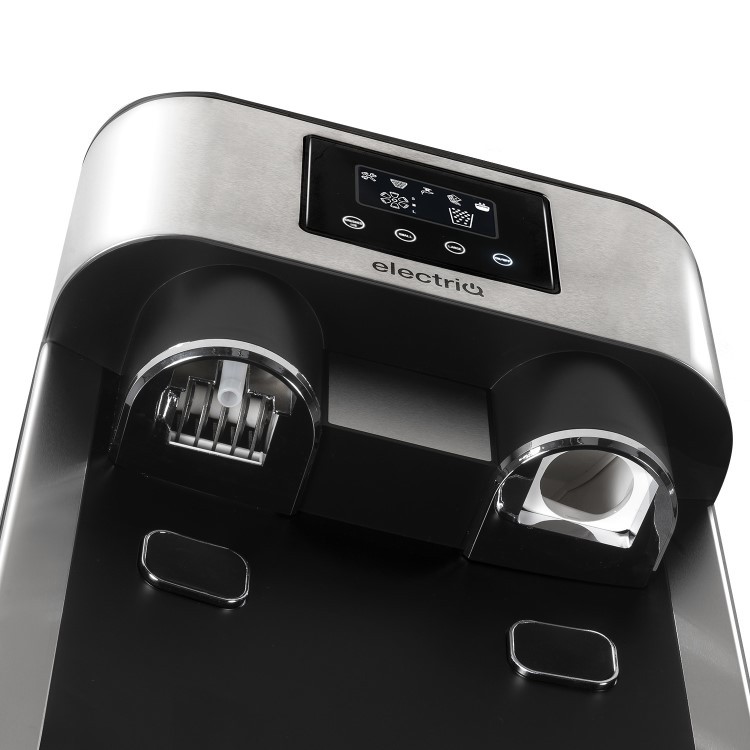electriQ Countertop Ice Maker with Ice Crusher and Water Dispenser, Stainless Steel/Black - Online Shop