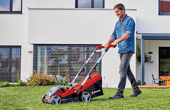 Power X-Change RASARRO 36/34 Cordless Lawnmower With Battery (x2) And Charger (x2) - 36V, 34cm Cutting Width, 30L Grass Box, 5 Cut Heights - Battery Lawn Mower For Lawns Up To 300m² - Online Shop
