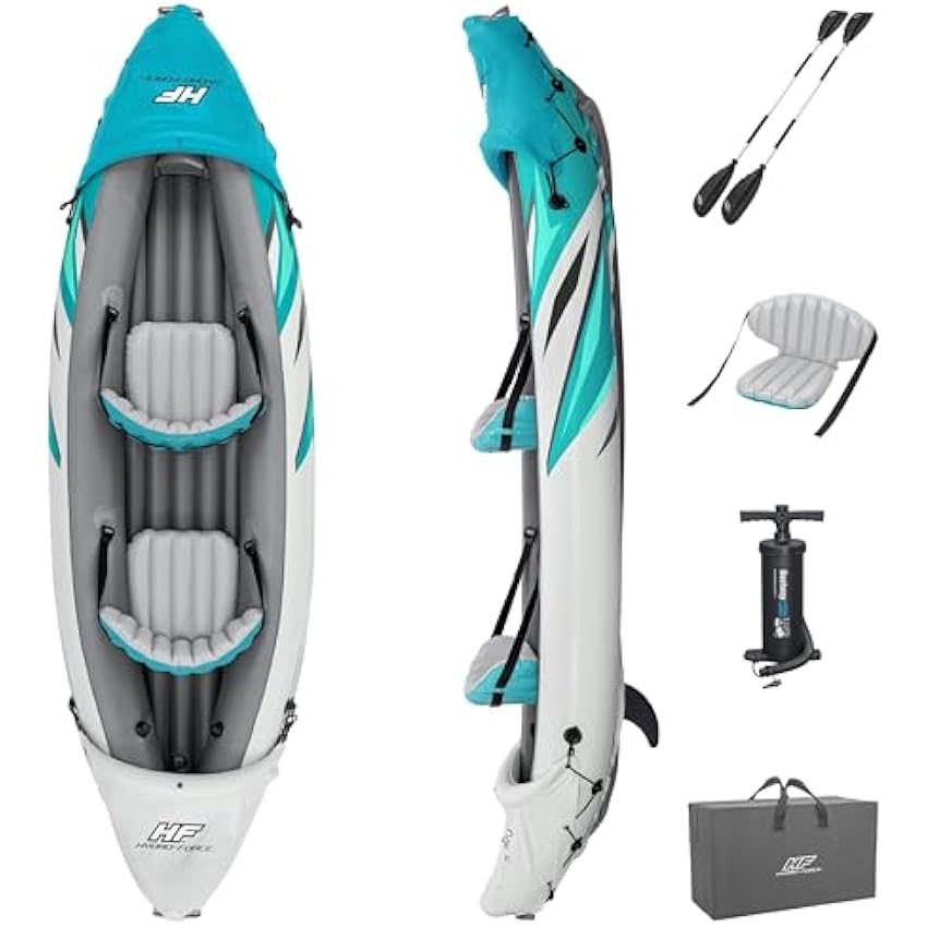 Bestway Hydro Force Inflatable Kayak Set | Includes Seat, Paddle, Hand Pump, Storage Carry Bag | Great for Adults, Kids and Families - Online Shop