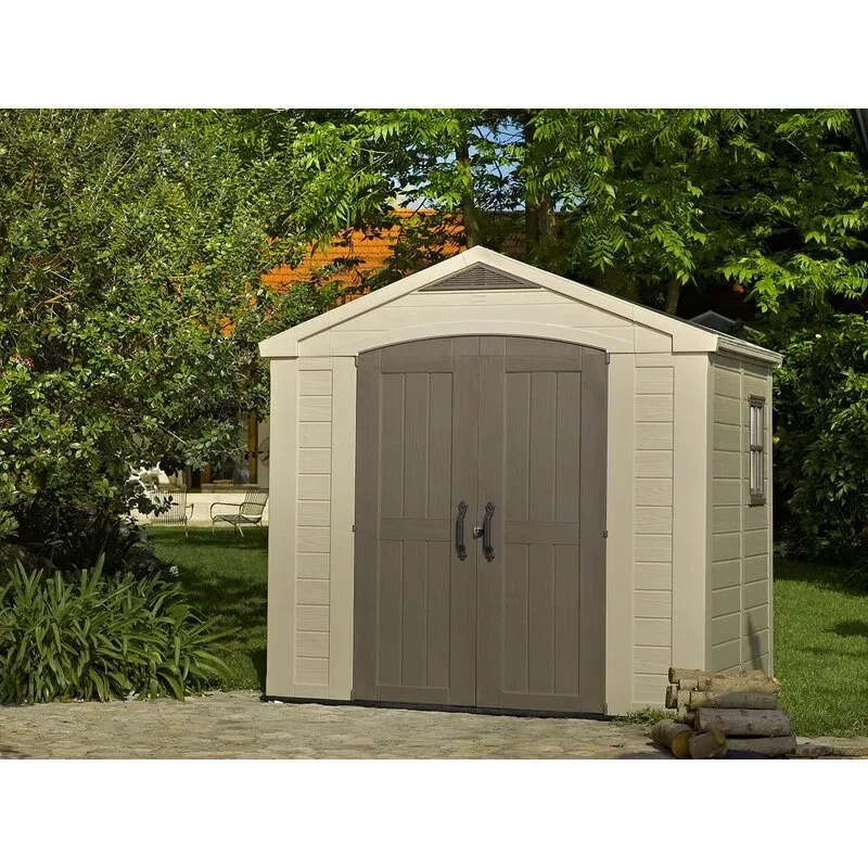 Factor 8 ft wide x 6 ft deep plastic storage shed - Online Shop