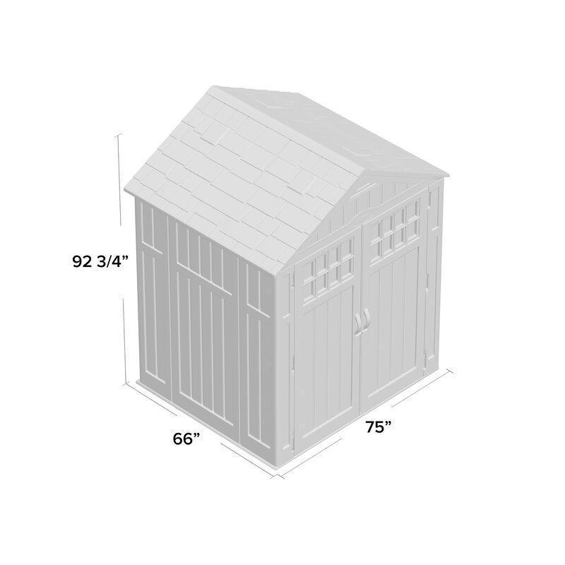 6 ft. 3 in. W x 5 ft. 6 in. D Resin Storage Shed - Online Shop