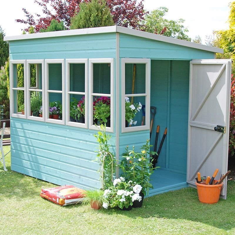 🔥Limited Time Discount🔥10' x 10' Sun Pent Wooden Garden Potting Shed - Online Shop
