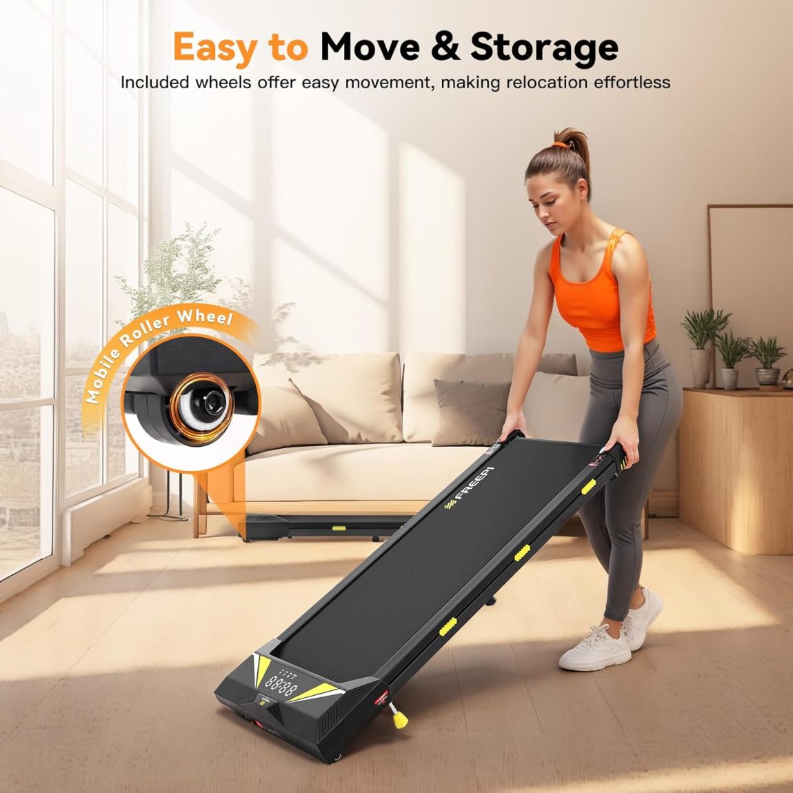 Walking Vibration Mat with APP, 3-in-1 Under Desk Treadmill, 2.5 HP Low Noise Walking Treadmill Mat with Remote Control, Home Office Portable Treadmill - Online Shop