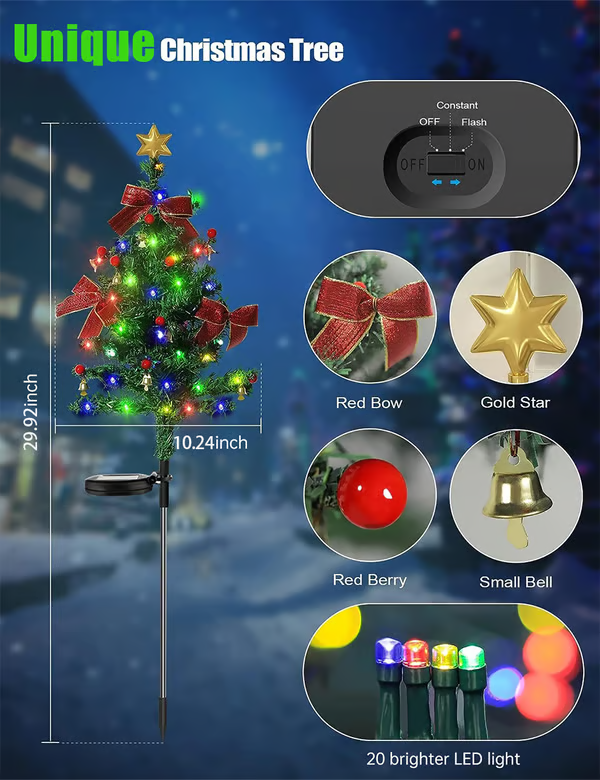 🎄Solar Christmas Trees Lights Outdoor Decoration Waterproof - Online Shop