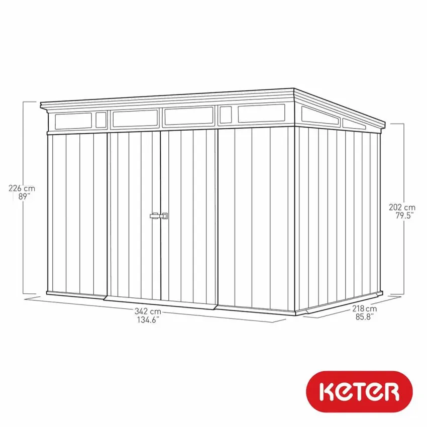 Keter Artisan 11ft x 7ft (3.4 x 2.1m) Storage Shed - Tiedex - Online Shop