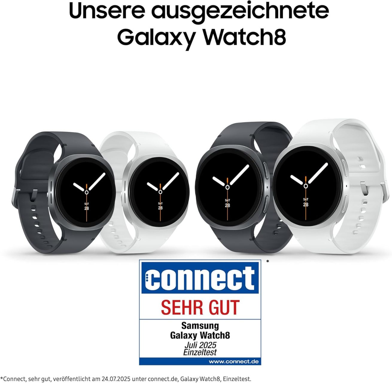 Samsung Galaxy Watch8 Smart Watch with Galaxy AI Fitness Watch and Fitness Tracker Sport Band Spa Sleep Coaching 40mm Bluetooth Graphite 3 Year Warranty - Online Shop