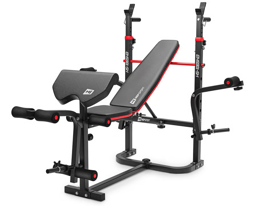 Hop-Sport plastic dumbbell set with weight bench 1065 - Online Shop