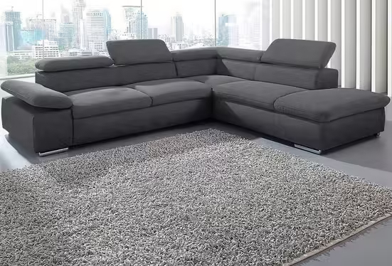 Valantine L-shaped corner sofa (Luxury microfiber ALTARA NUBUCK® with bed function) - Online Shop