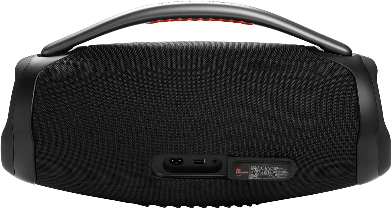 JBL Boombox 3 Black Portable Bluetooth Speaker with Massive Sound, Deepest Bass, IPX7 Waterproof, 24H Playtime, PartyBoost - Online Shop