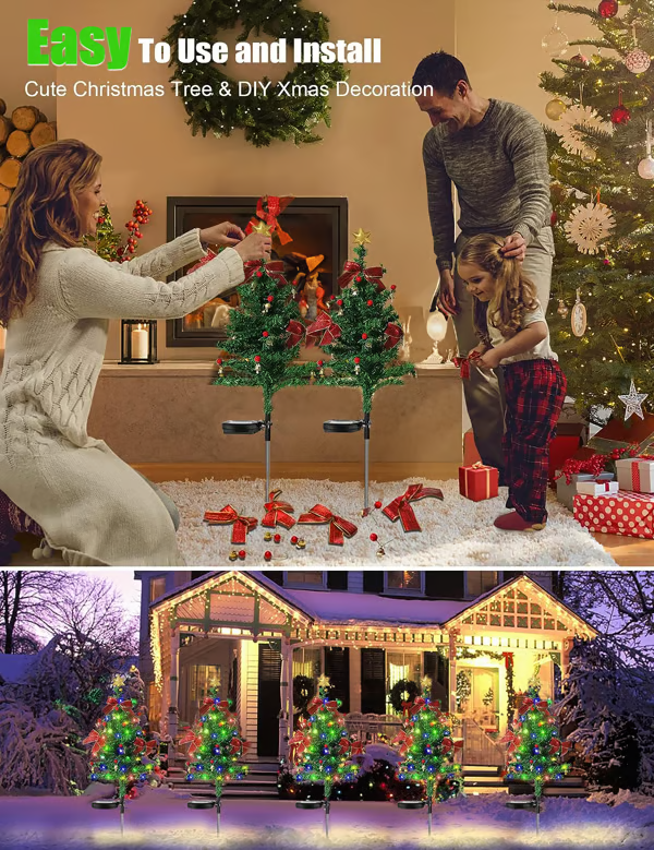 🎄Solar Christmas Trees Lights Outdoor Decoration Waterproof - Online Shop