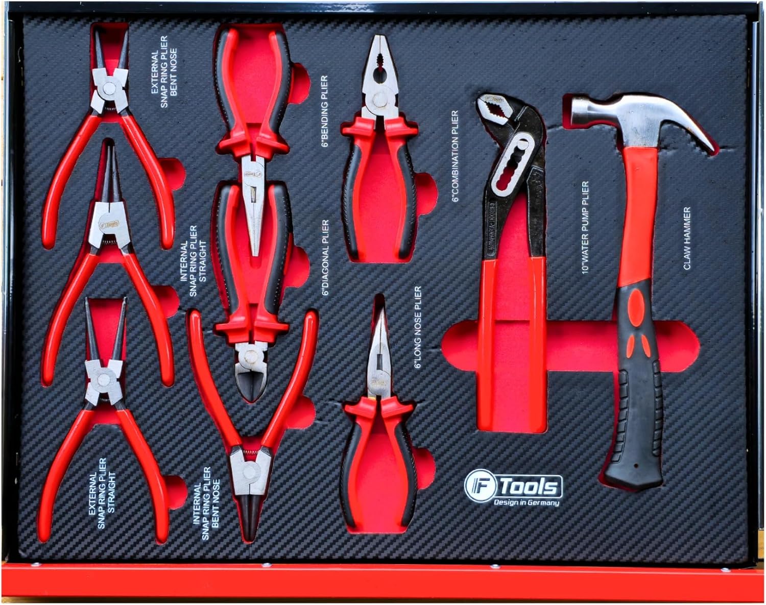 toolcar F-Tools Red XXL workshop trolley tool trolley filled with tools - Online Shop