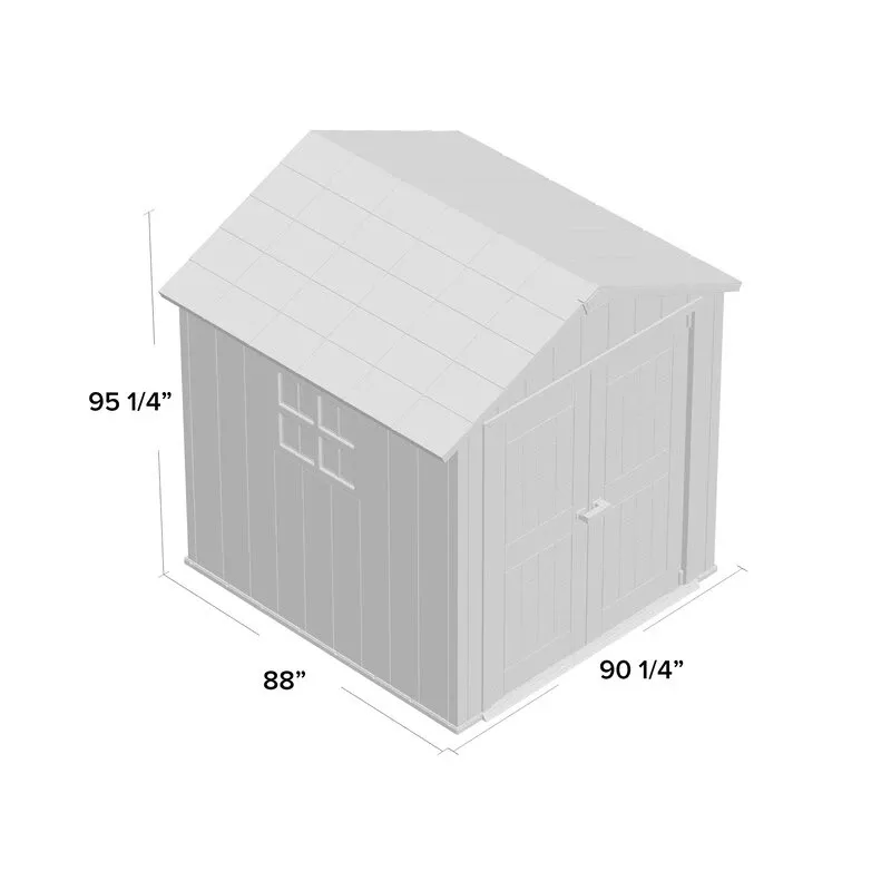 Oakland 7.5 ft wide x 7.5 ft deep plastic storage shed - Online Shop