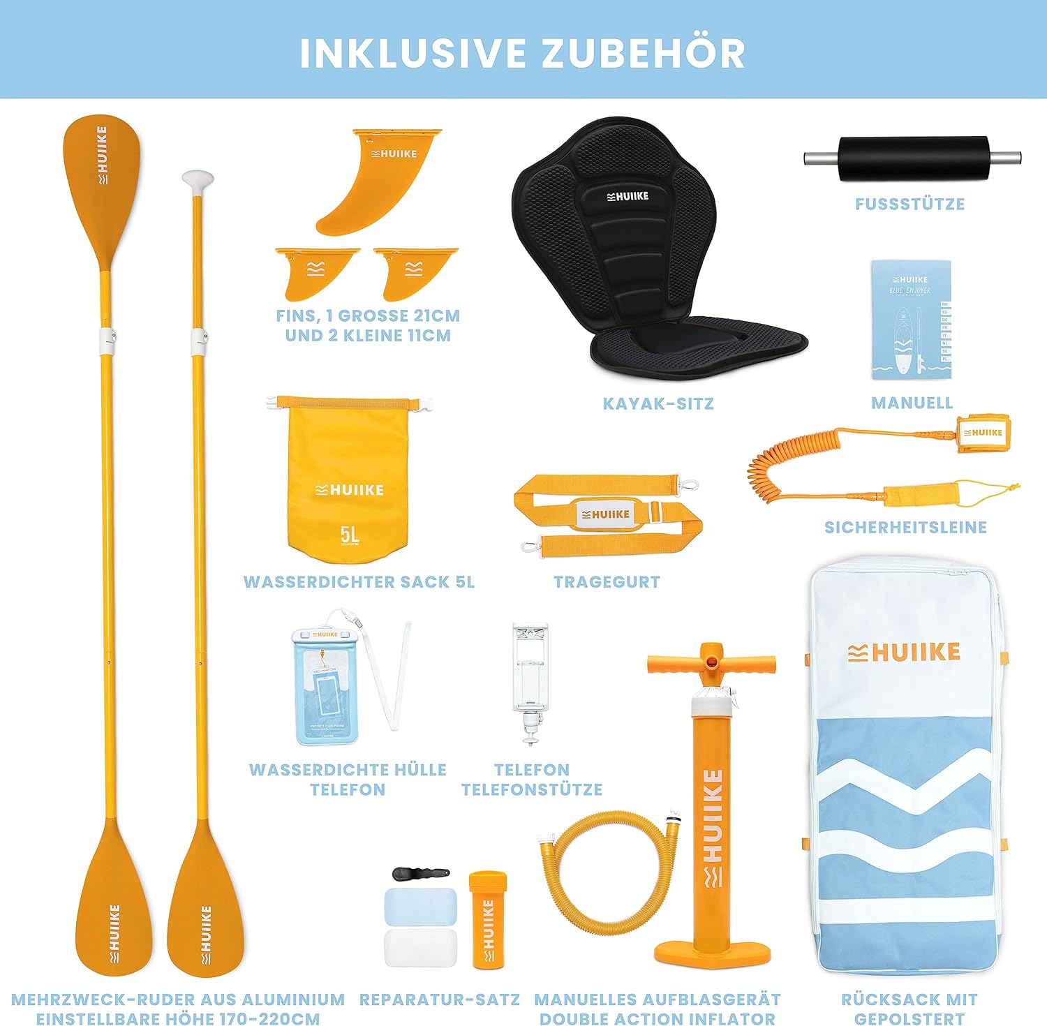 Stand Up Paddling Board High Quality Accessories - HUIIKE - Online Shop