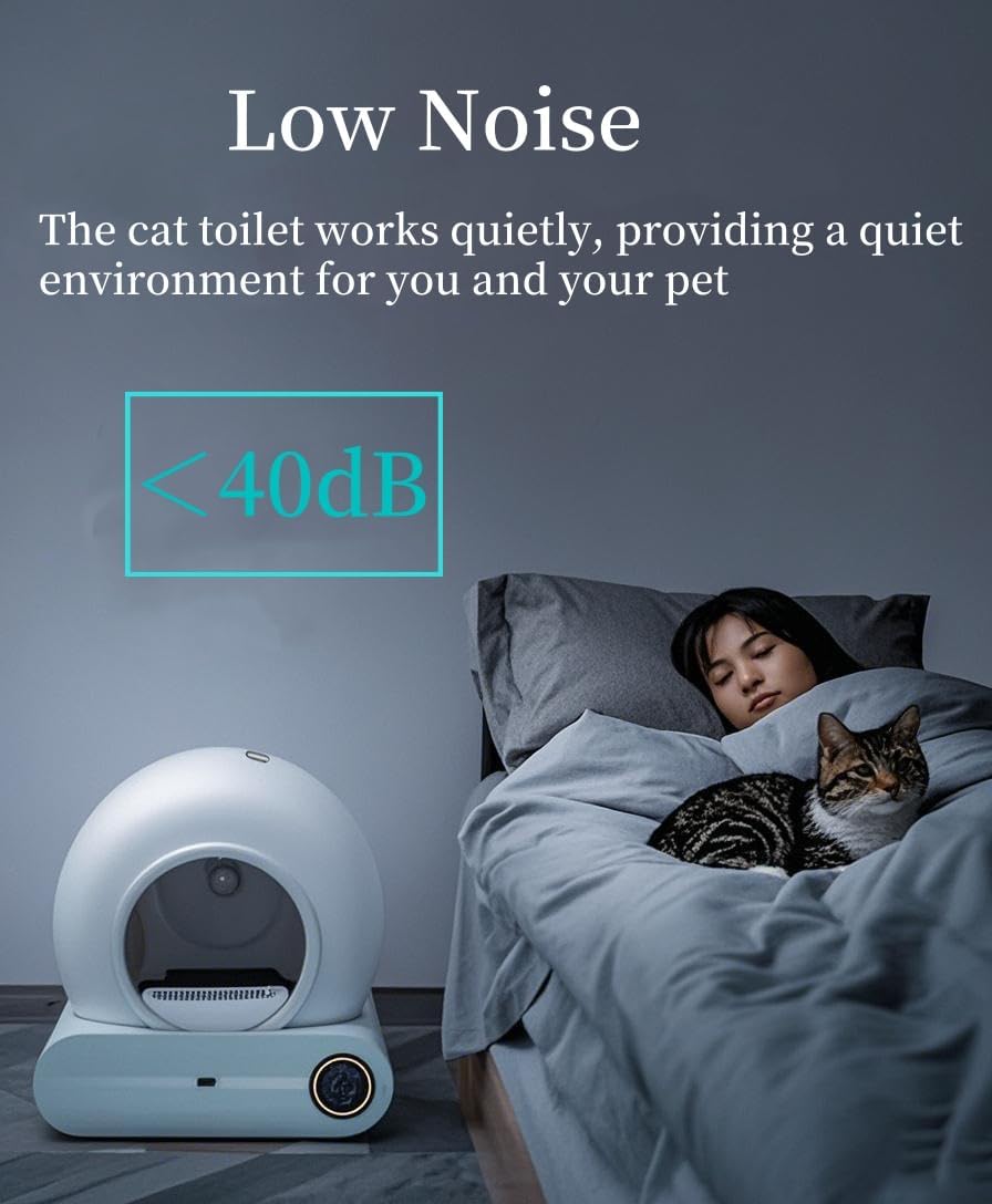 RMAN Self-Cleaning Cat Litter Box Electric with Waste Bag and Mat Large Capacity/App Control/Smart Health/Safe Alert/for Multiple Cats - Online Shop