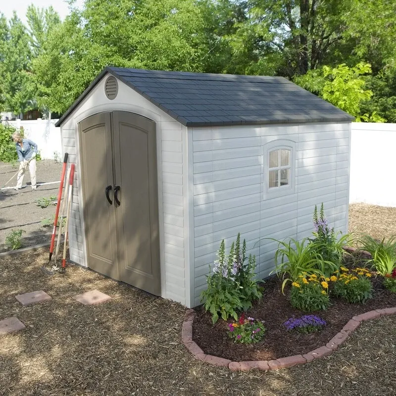 8 feet. Width x 10 feet. D plastic traditional storage shed - Online Shop
