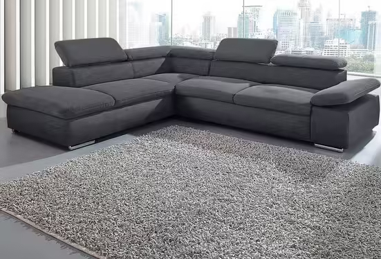 Valantine L-shaped corner sofa (Luxury microfiber ALTARA NUBUCK® with bed function) - Online Shop
