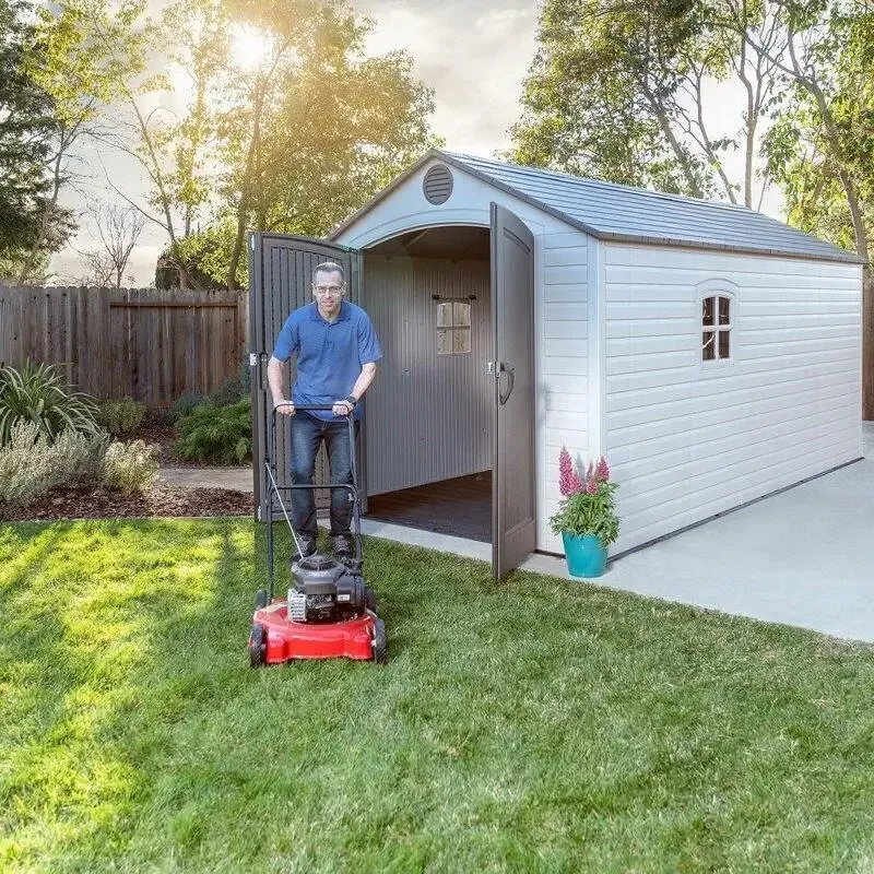 8' wide x 15' deep plastic storage shed - Online Shop