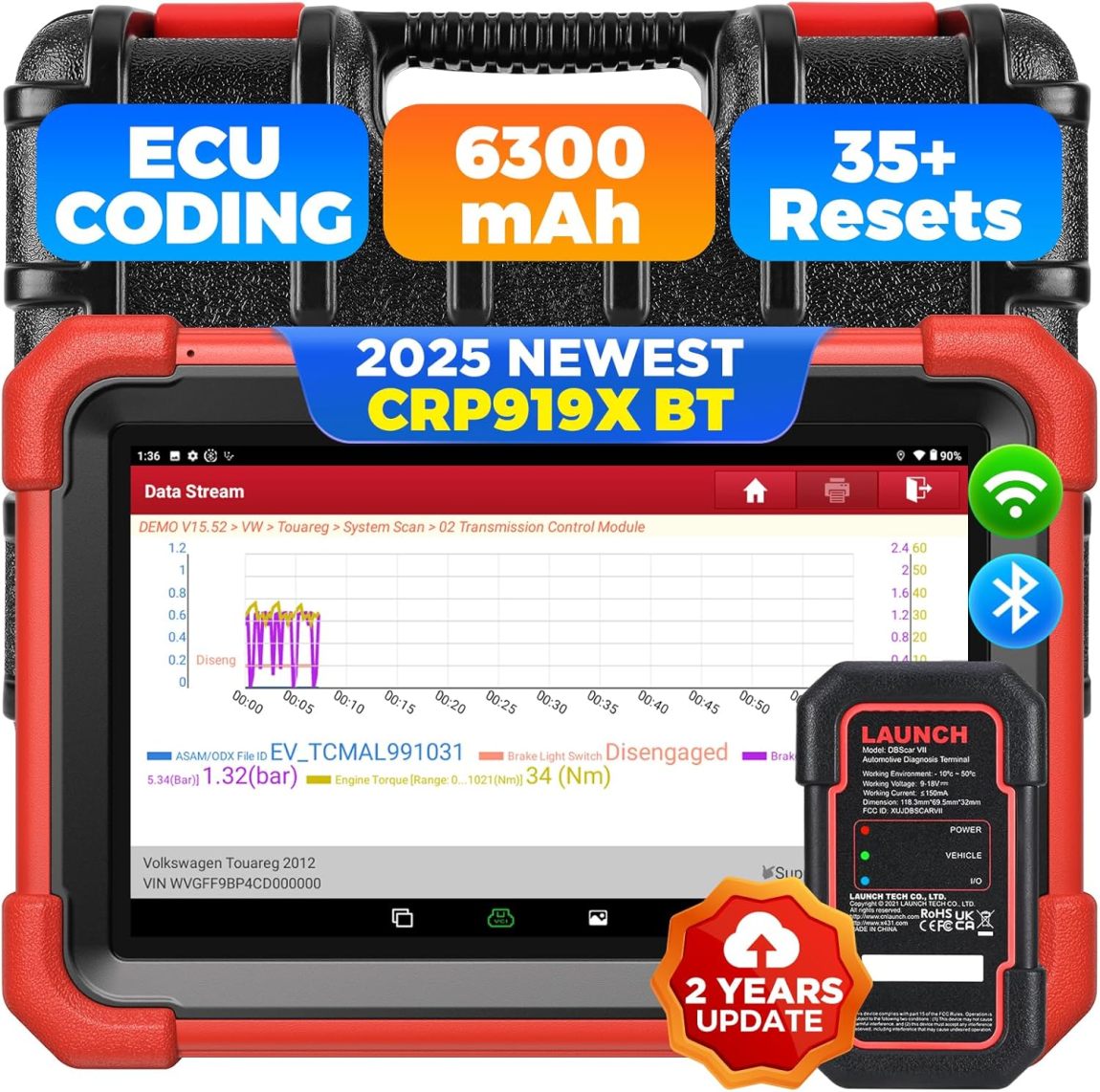 LAUNCH X431 CRP919XBT Elite 2025 OBD2 Scanner – Wireless Bidirectional ECU Coding Tool with CANFD & DOIP, Full System OE-Level Diagnostics, IMMO, FCA AutoAuth, 35+ Reset Services, 2-Year Free Updates - Online Shop