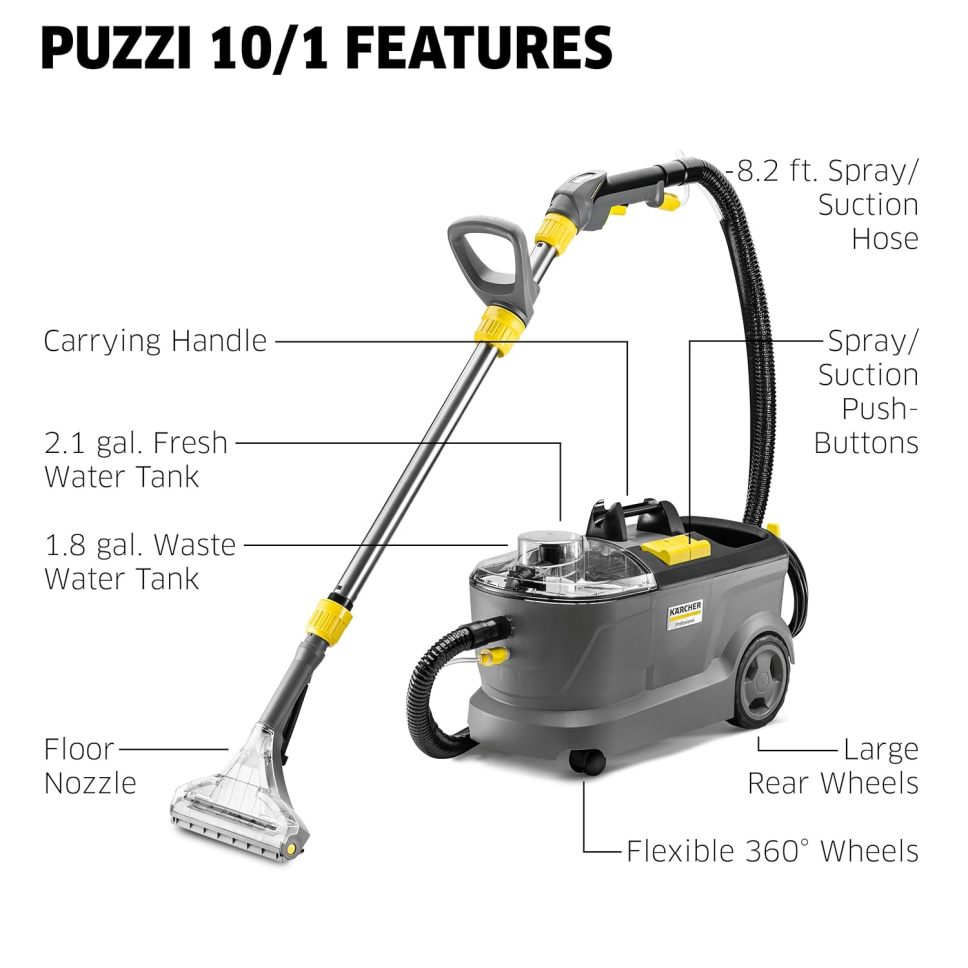 Kärcher Puzzi 10/1 Aspirateur à tapis - Online Shop
